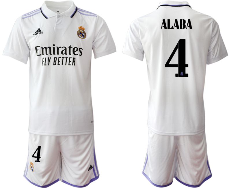 Men 2022-2023 Club Real Madrid home white 4 Soccer Jersey